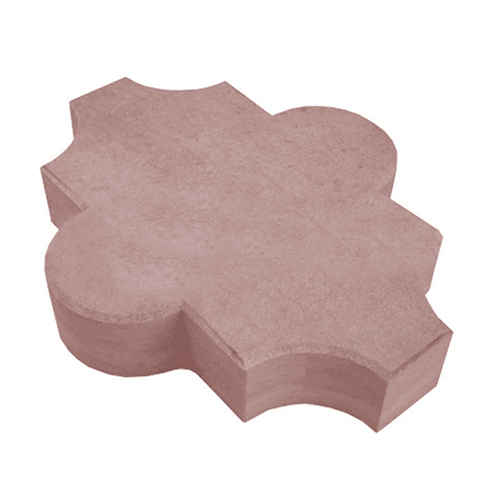 Брусчатка вибролитье Арт Альянс Клевер шагрень 220 х 270 х 60 красный