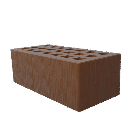 Саранский кирпич лицевой (СЗЛК) 1.4НФ шоколад дерюга