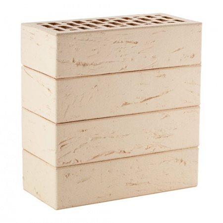 Кирпич ЛСР лицевой керамический пустотелый 1НФ слоновая кость рустик