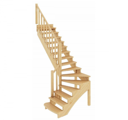 Лестница К-001м/4 без подступенков Л бук