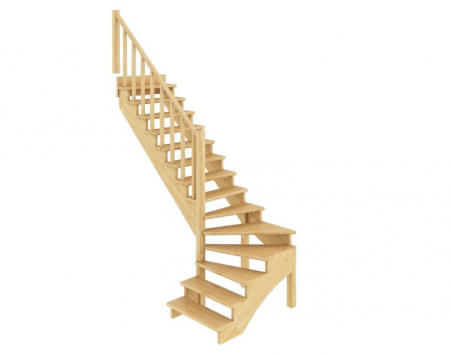 Лестница К-001м/3 без подступенков Л бук