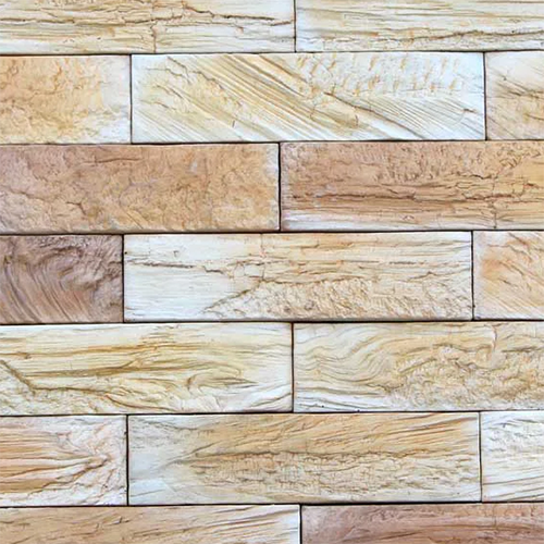 Облицовочный камень Арт Альянс Древесный кирпич белый+коричневый+оранжевый