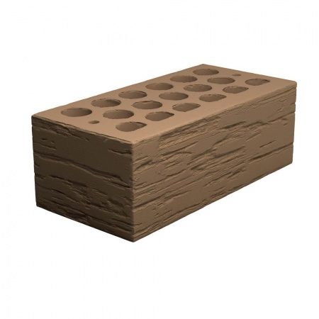 Кощаковский кирпич лицевой 1.4НФ шоколад дикий камень (1 категория)